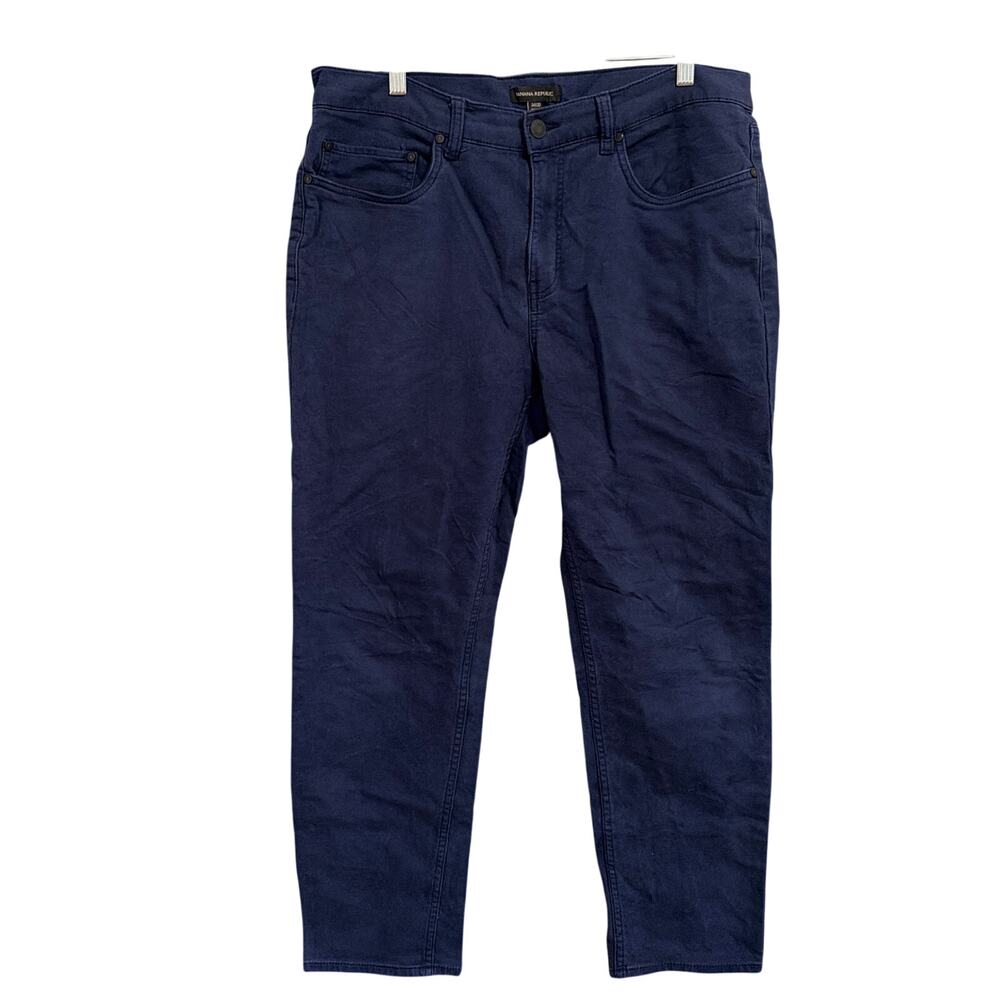 Banana Republic Mens Pants Navy Blue Skinny Chino Casual Workwear Stretch 34x30